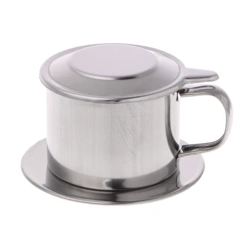 

Vietnamese Coffee Filter Stainless Steel Maker Pot Infuse Cup Serving Delicious