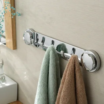 

Multi-function sucker Hook Wall Kitchen Holder Hanger Towel Robe Hooks Bathroom Chromed Strong Suction Accessories removable