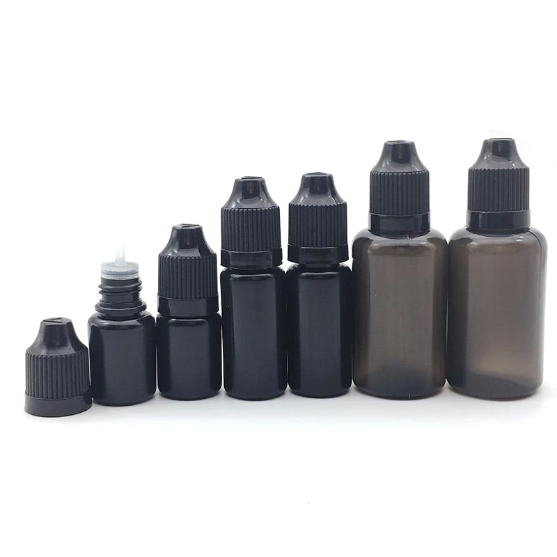 150pcs Black 5ml 10ml 15ml 30ml LDPE Dropper Bottles Sample Eyes Drop Refillable Plastic Bottle Free Shipping | Красота и здоровье