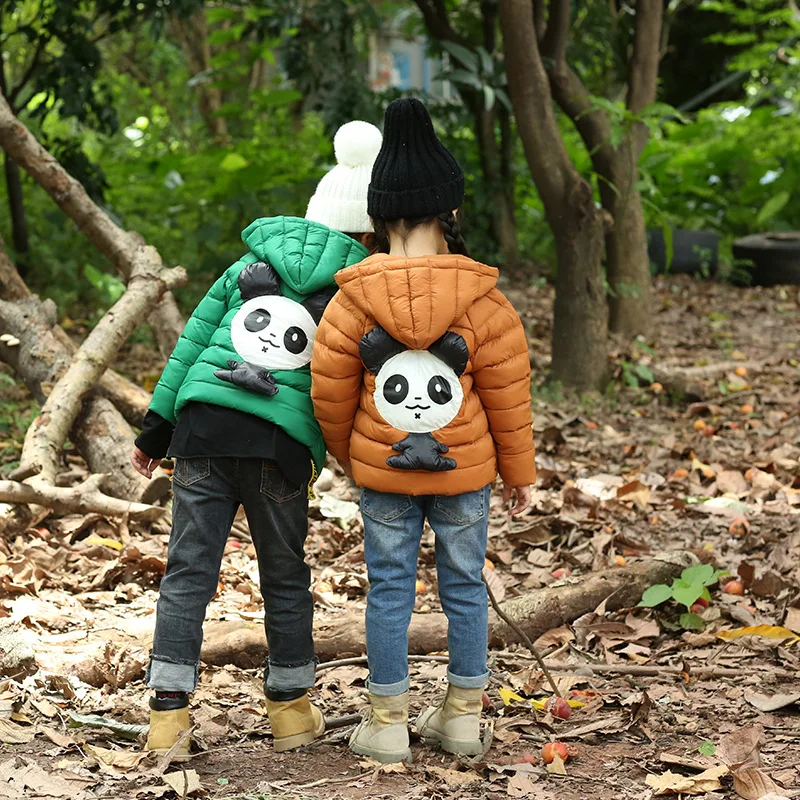 2019 children's down jacket light and thin warm Panda hooded men and women children's clothing down jacket warm jacket