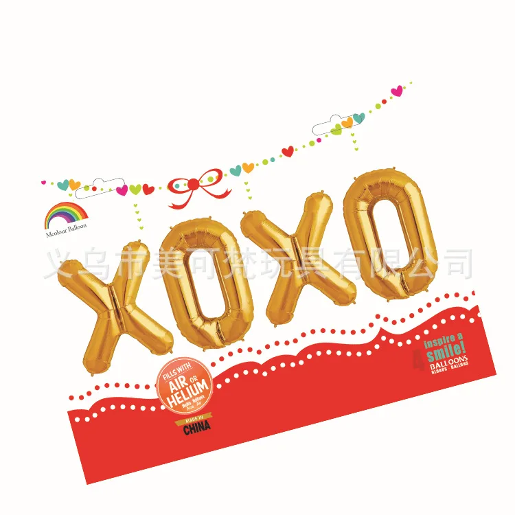 Большой набор XOXO с золотыми буквами для праздника, свадьбы, предложения, юбилея, декоративный шар