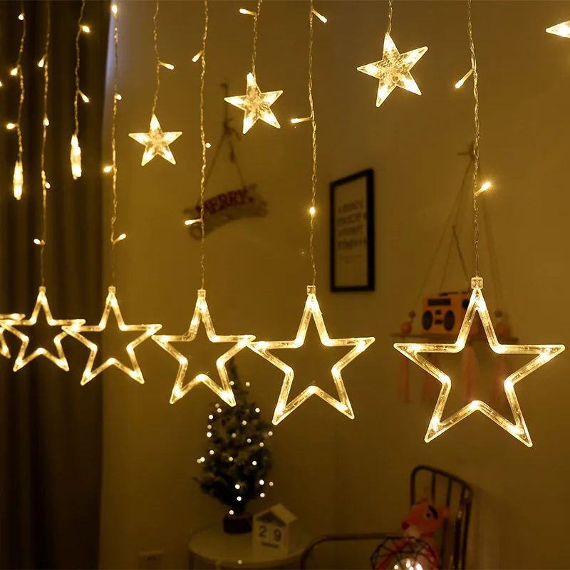 Рождественские украшения для дома новогодние огни уличная светодиодная