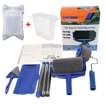 

8pcs DIY Paint Roller Wall Decorative Brush Tools Set Household Use Handle Flocked Edger Tool Multifunctional Painting Brush