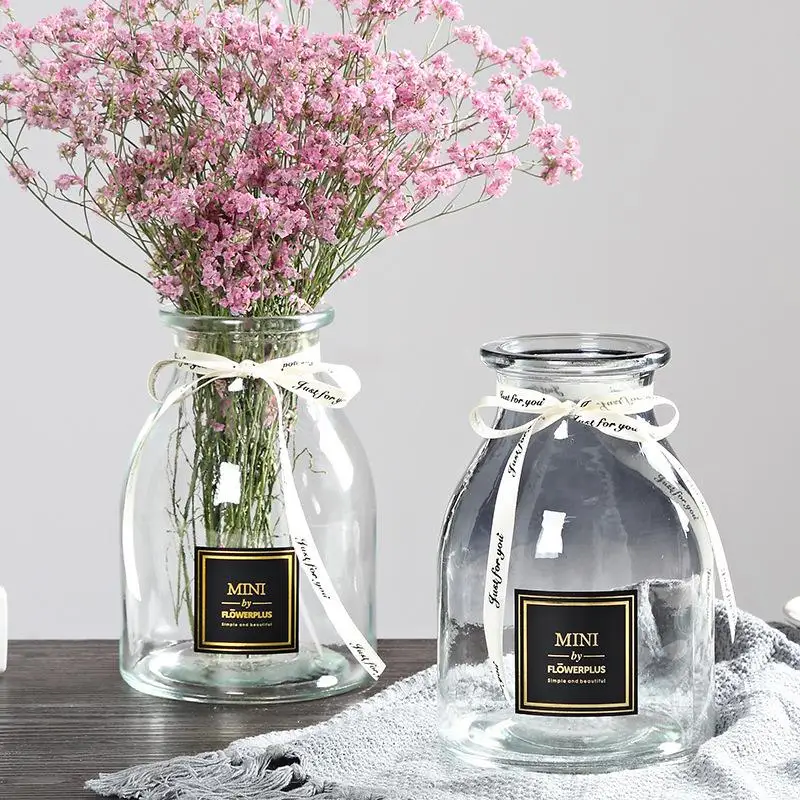

Hydroponic Plant Green Radish Gradient Glass Vase Room Flower Arrangement Home Decorative Bottle Glass Wedding Photo Props