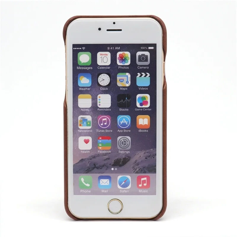 IPhone 6s чехол для телефона из натуральной кожи, Жесткий Чехол, супер тонкий защитный чехол для iPhone 6/6s Plus(шоколад воск