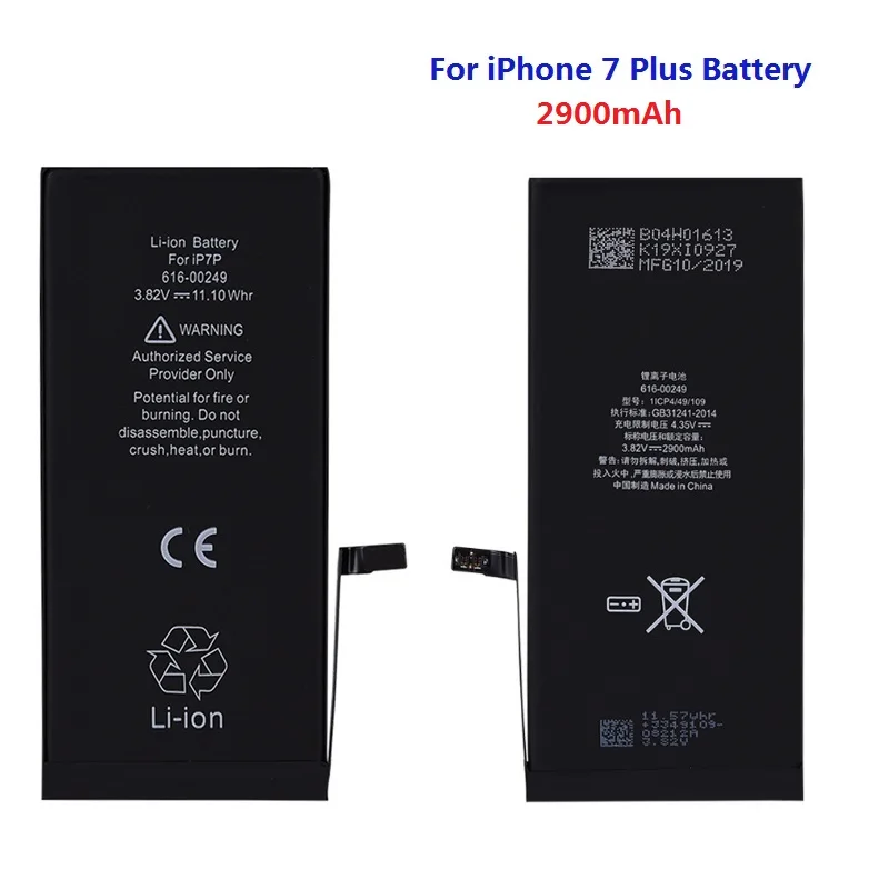 Литиевая оригинальная емкость батареи для iPhone X сменная батарея для iPhone XS Max XR Batarya для iPhone 7 8 Plus батареи - Цвет: For iPhone7P 2900mAh