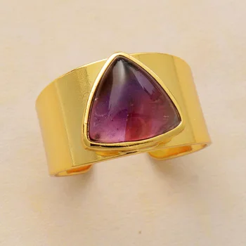 Luxury Women Gems Stone Finger Rings Fashion Party Cocktail Adjustable Designer Ring Anniversary Wedding Jewelry