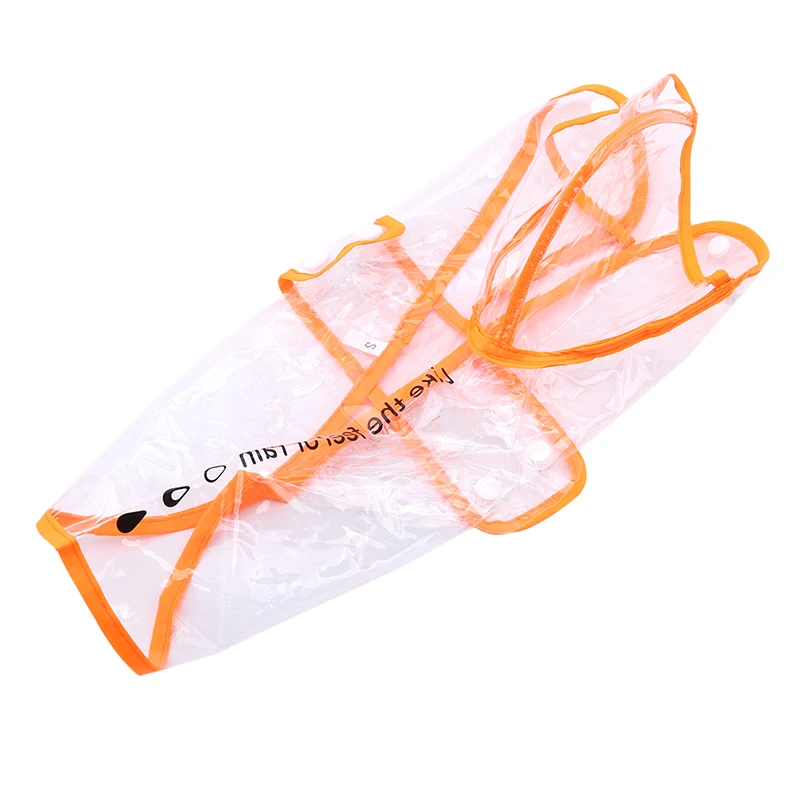 orange Новое поступление дождевик для маленьких собак с капюшоном качественный прозрачный ПВХ водонепроницаемый плащ для питомцев Водонепроницаемая Горячая Одежда для питомцев светильник одежда - Цвет: orange