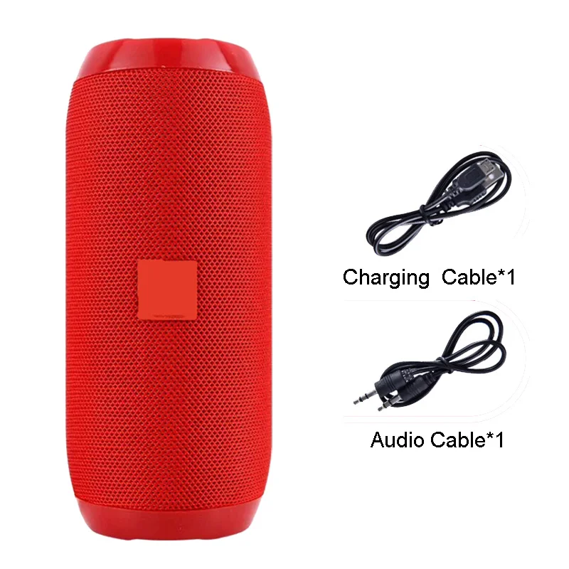 Портативный динамик 10 Вт беспроводной Bluetooth Колонка Бас Звук бар сабвуфер музыкальный плеер звуковая система громкий динамик FM радио - Цвет: Red