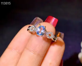 

Natural and Real Aquamarine ring 925 sterling silver Fine jewelry For men or women Aquamarine ring