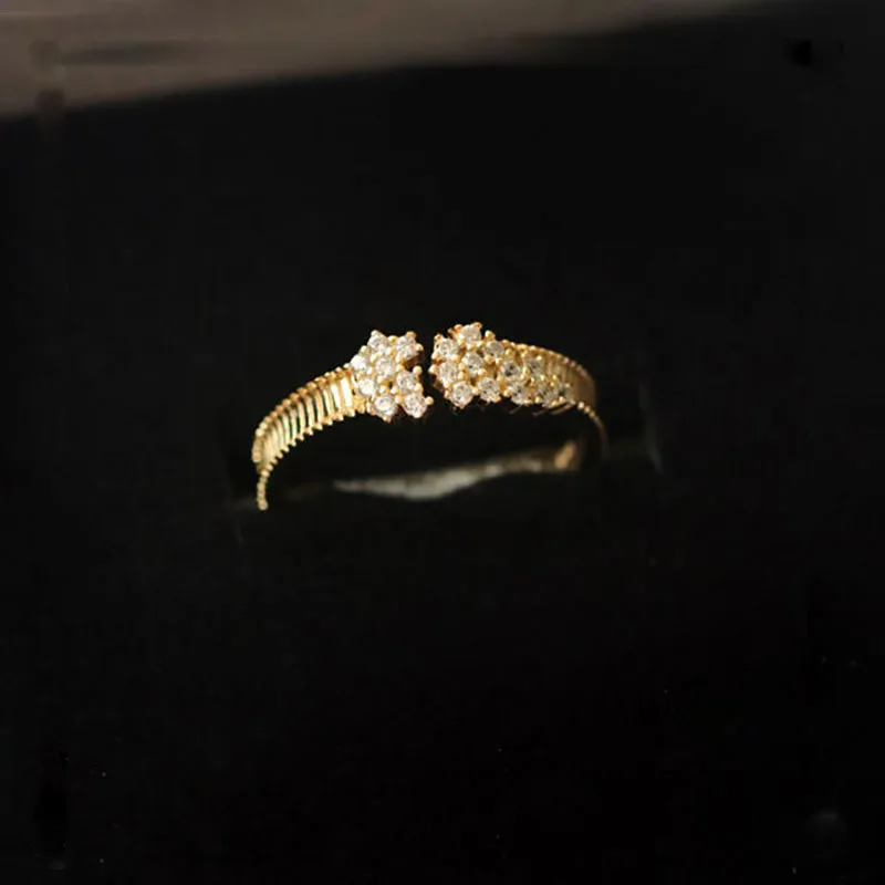 

925 Sterling Silver Zircon Rings Luxurious Elegant Texture Resizable Rings for Women 2019 Silver 925 Jewelry Charm Bague Femme