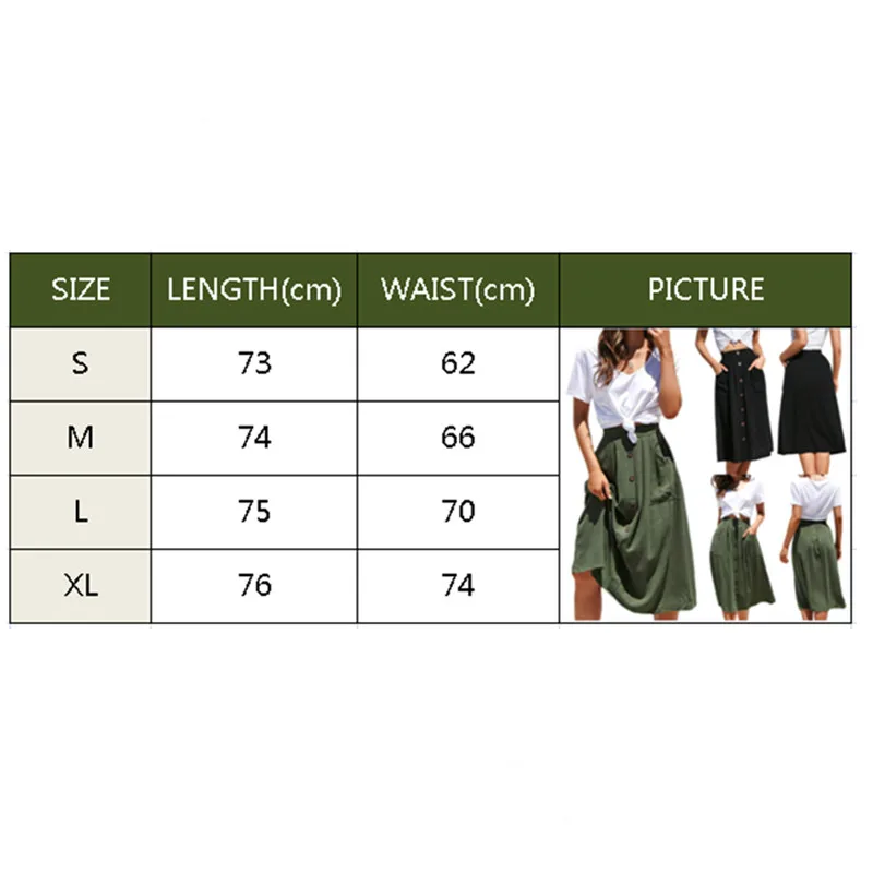 2 Colors Women Casual Midi Skirt Elastic High Waist Front Button Pockets Ladies Autumn Skirts Fashion Loose Plus Size Skirt 2 Colors Women Casual Midi Skirt Elastic High Waist Front Button Pockets Ladies Autumn Skirts Fashion Loose Plus Size Skirt