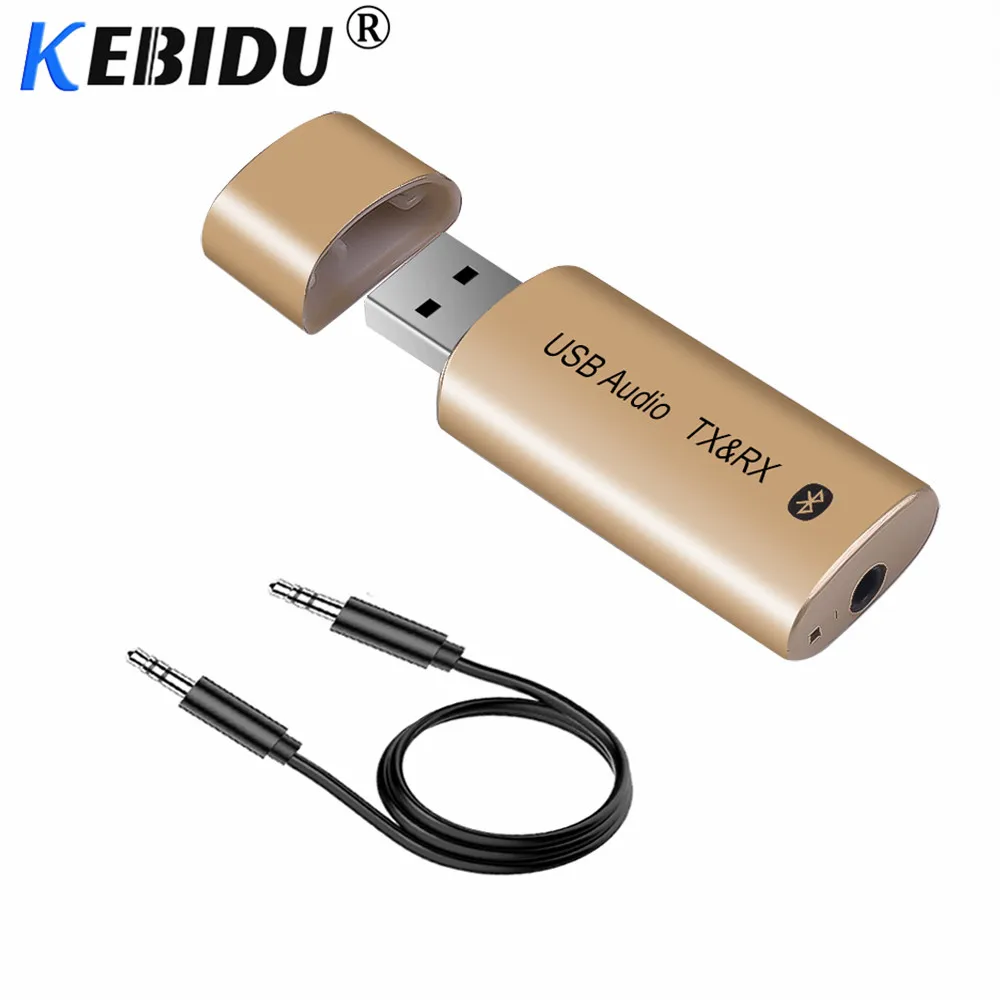 Kebidu Мини Bluetooth 5,0 аудио приемник передатчик стерео Bluetooth AUX RCA USB 3,5 мм разъем для ТВ ПК автомобильный комплект беспроводной адаптация