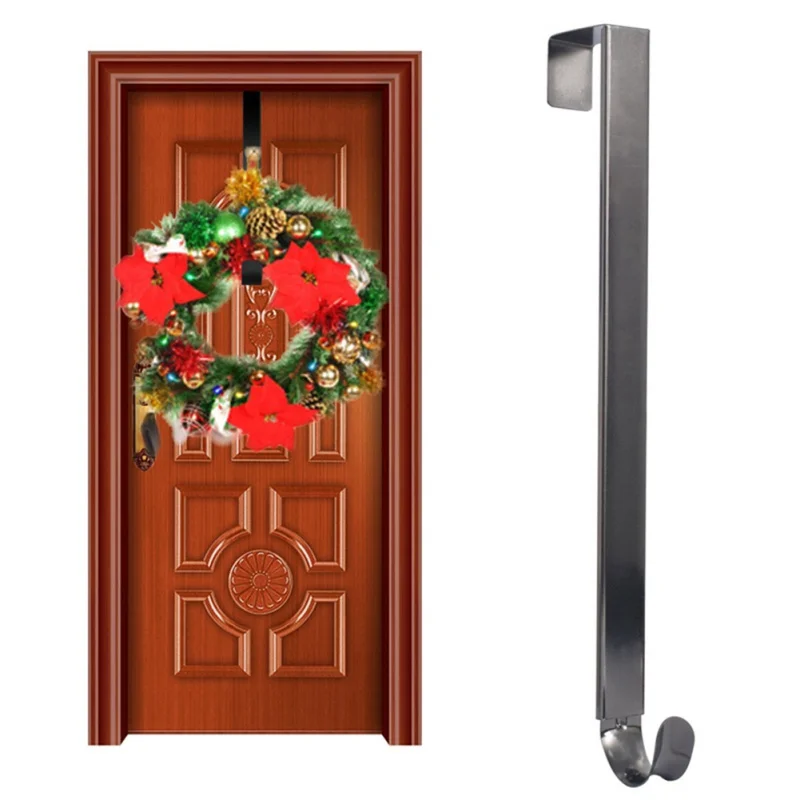 

Christmas Wreath Door Hook Household Stainless Steel Retractable Hook Adjustable Storage Hook Christmas Supplies