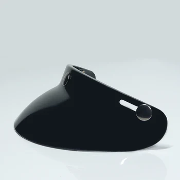 

3-Snap Motorcycle Cycling Helmet Peak Top Open Face Sun Shade Visor Shield Black
