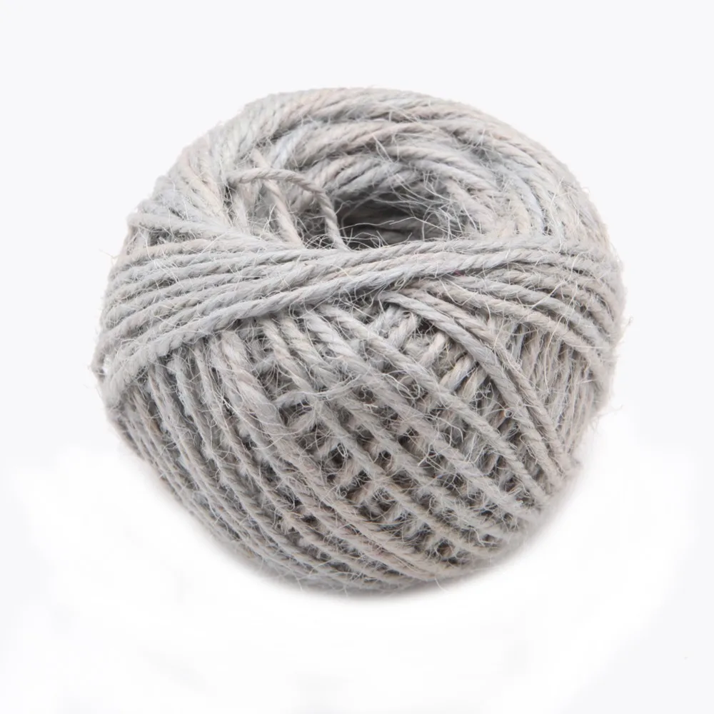 Винтажный 50 м Hessian Мешковина натуральный джутовый шпагат пеньковый шнур для изготовления струн