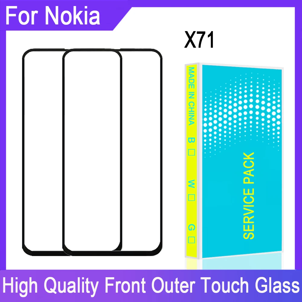 LCD Display Touch Panel Front Glass For Nokia X71 TA-1172 Outer Screen | Мобильные телефоны и аксессуары