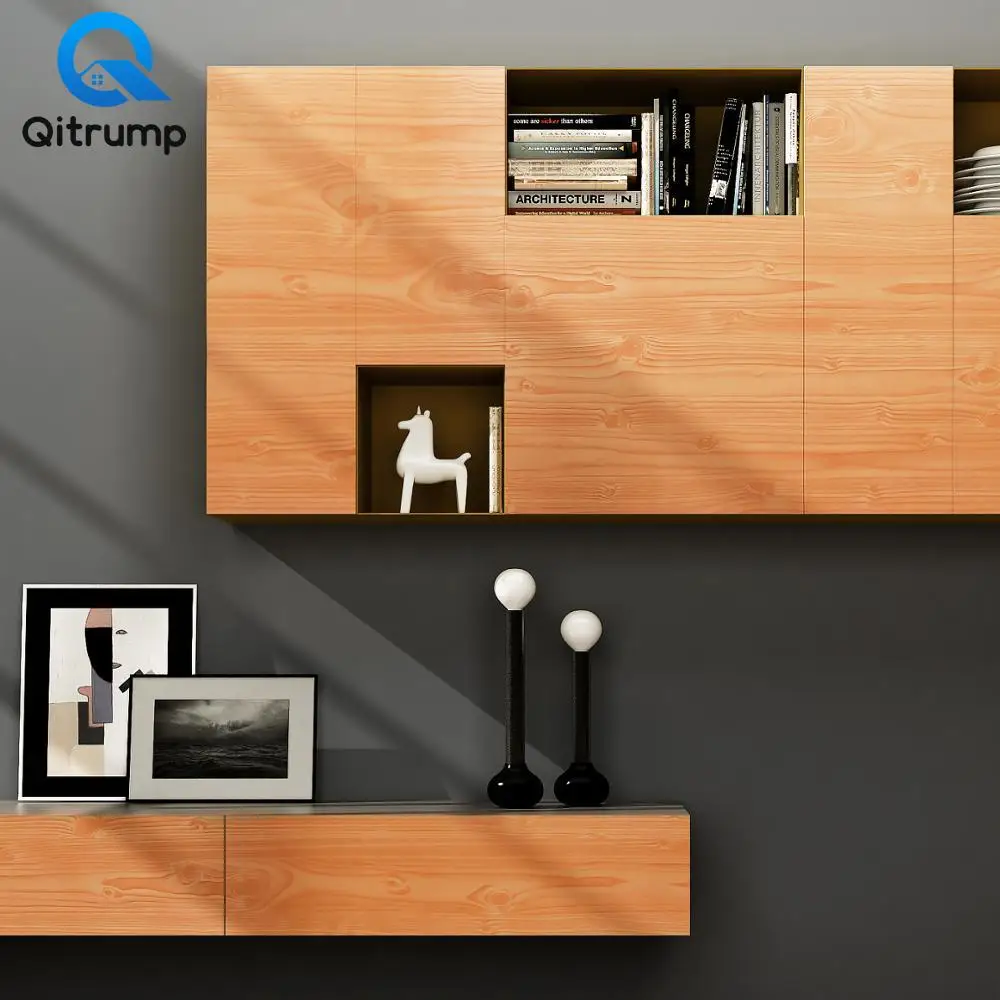 Обои водостойкие самоклеящиеся под дерево пленка для мебели кухни кабинета