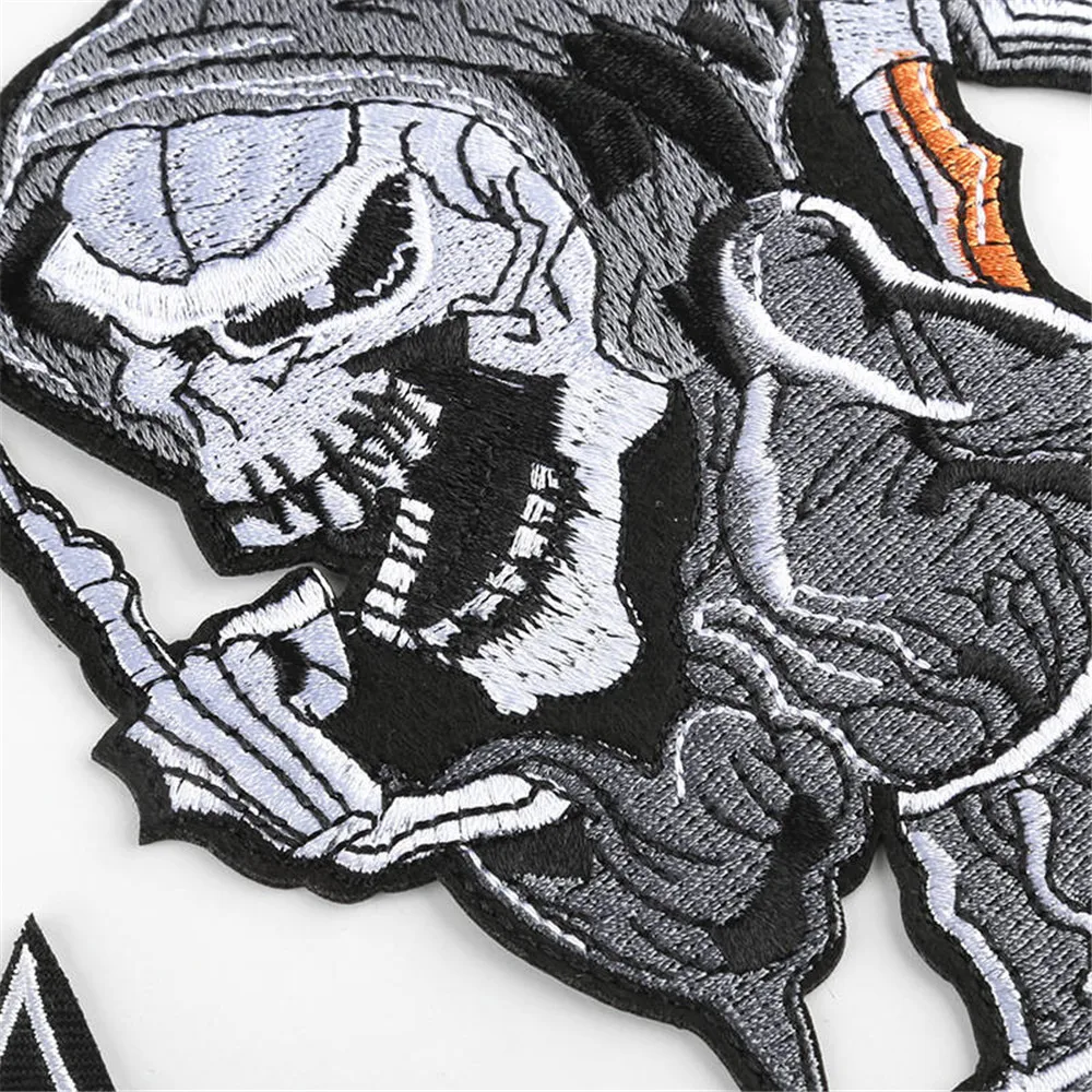 Skull Iron On Patch on Clothes, Gothic Goth Patches, Clothing