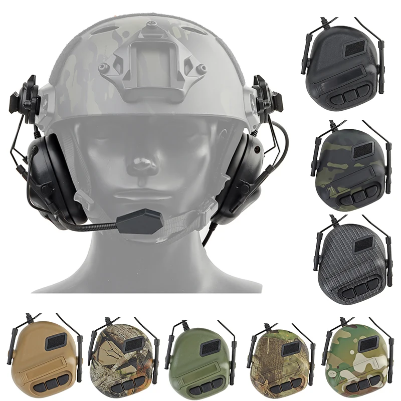 

Tactical Helmet Headset Noise Reduction Sound Pickup Army Shooting Hearing Protection Earmuffs Military Airsoft Headphone