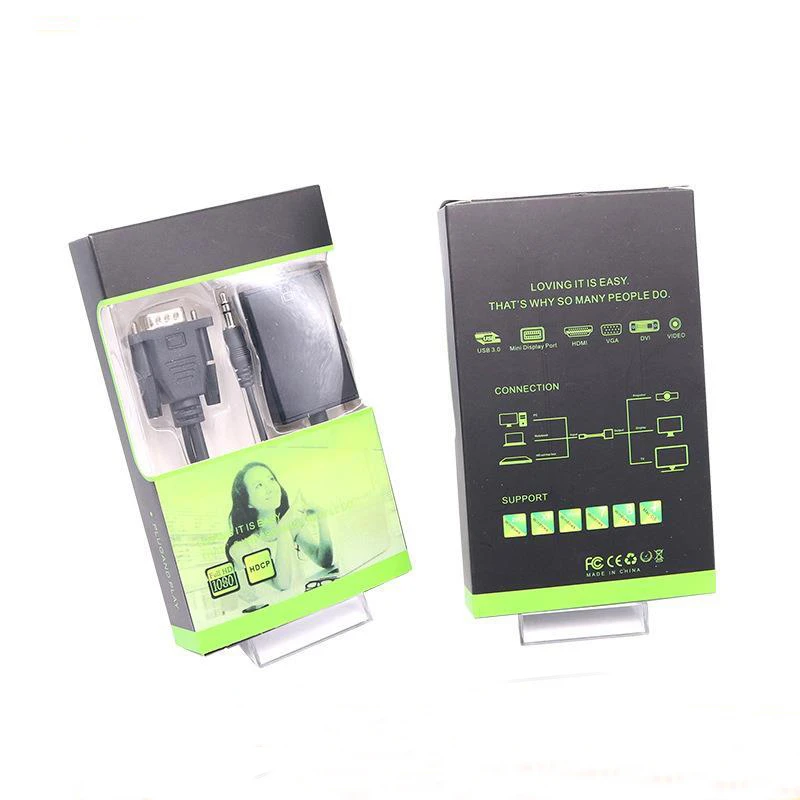 SeenDa адаптер hdmi-vga цифро-аналоговый видео аудио VGA к Hdmi для ПК ноутбук планшет мужчин конвертер с разъемом адаптер