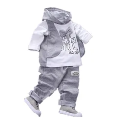 Vêtements rayés pour enfants, sweat à capuche et pantalon en coton pour bébés garçons et filles, vêtements de sport pour tout petits, nouvelle collection printemps pièces/ensembles 