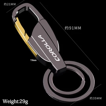 

Car Accessories Fashion Keychain Loops Trouser Buckle Key Ring Waist Belt Clip Metal Car Keychain for toyota corolla 2019 type