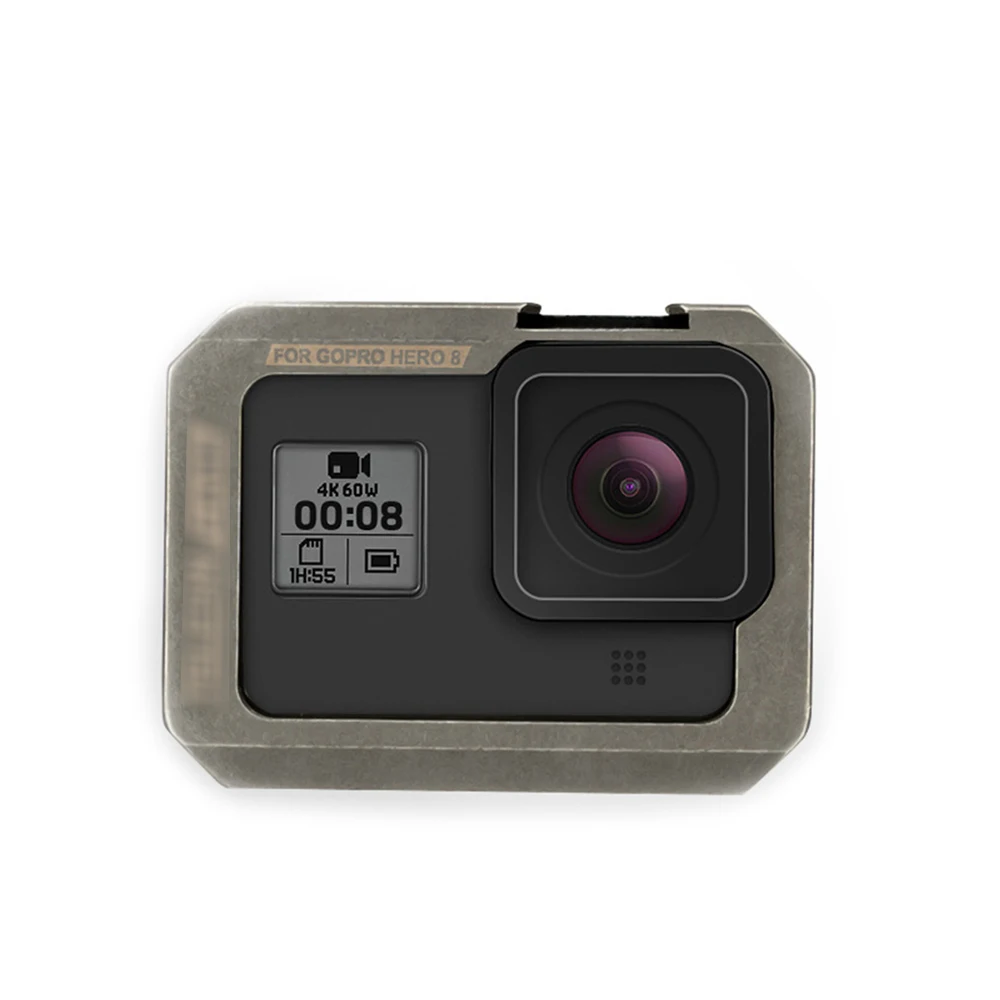 Для камеры GoPro Hero 8 защитная рамка из алюминиевого сплава Вертикальная Горизонтальная клетка для камеры с аксессуарами для холодного башмака
