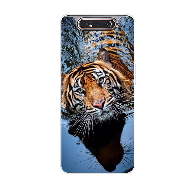 Чехол для телефона для samsung Galaxy A80 чехол силиконовые в форме цветка окрашенные мягкая накладка на заднюю панель из ТПУ чехол для samsung A80 80 чехол модные Coque