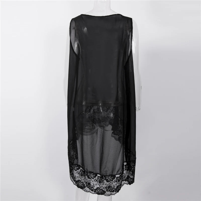 Большие размеры, XL-6XL, женская летняя модная кружевная Вязаная безрукавка, длинные майки, топы, женские эластичные повседневные свободные топы для отдыха