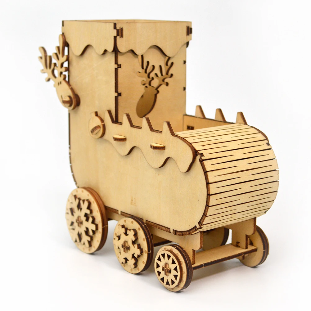 3D деревянная головоломка DIY игрушка Рождество собранная трехмерная головоломка обучающая игрушка с мобильным телефоном кронштейн функция головоломка
