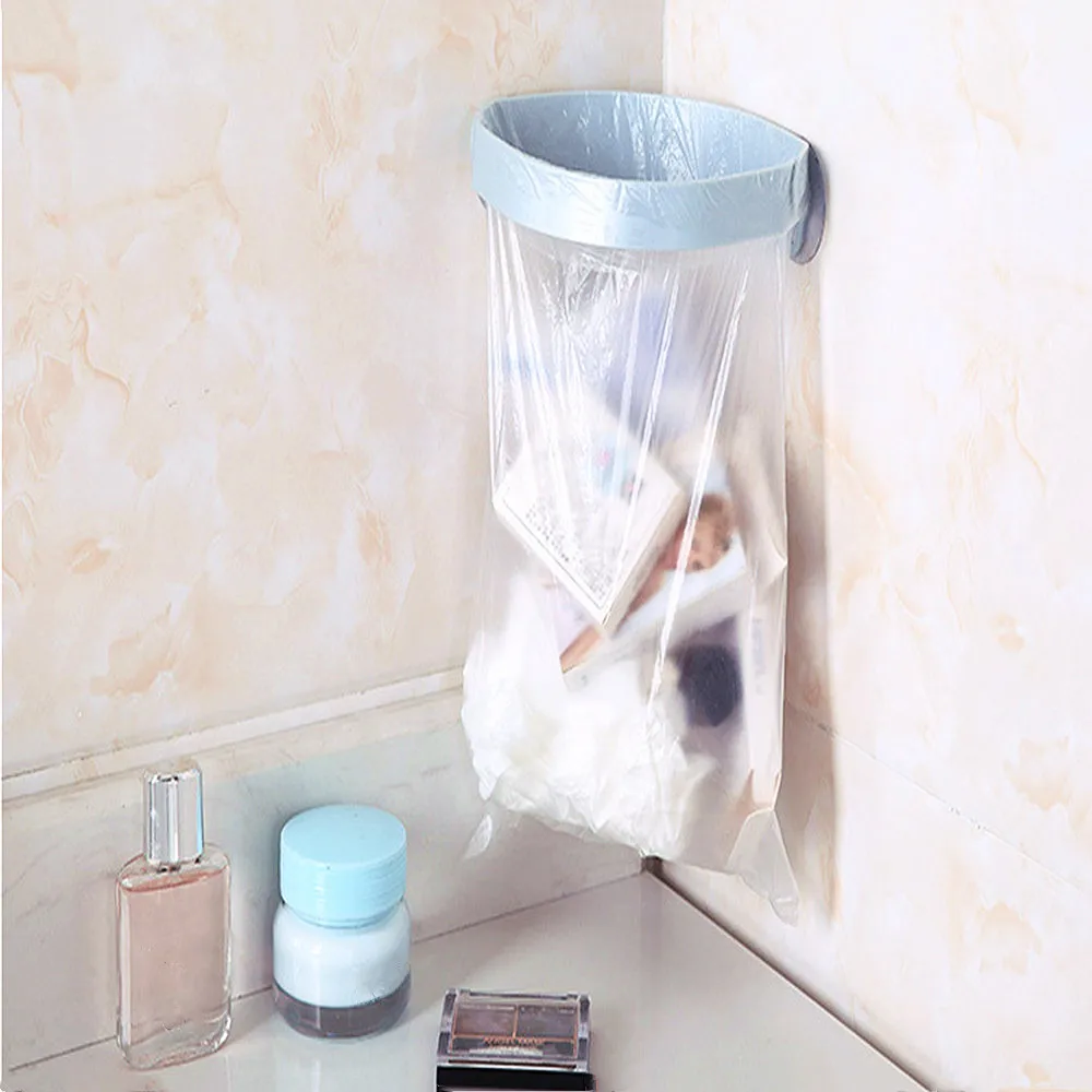 Hot Sale Creative Power Suction Cup Garbage Bag Kitchen Clip Garbage Storage Rack kitchen accessories organizer Dropshipping