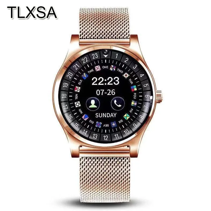 Мужские умные часы с сенсорным экраном Bluetooth звонки поддержка SIM-карты 2G GSM камера