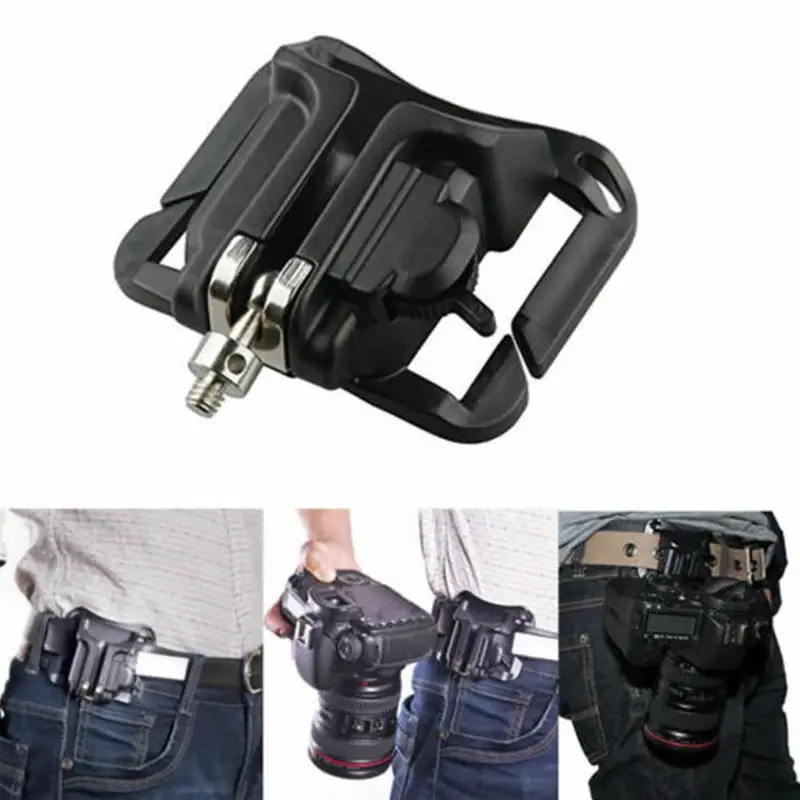 

Camera Holster Hanger Quick Strap Waist Belt Buckle Button Mount Clip Camera Video Bags For Sony Canon Nikon DSLR Camera