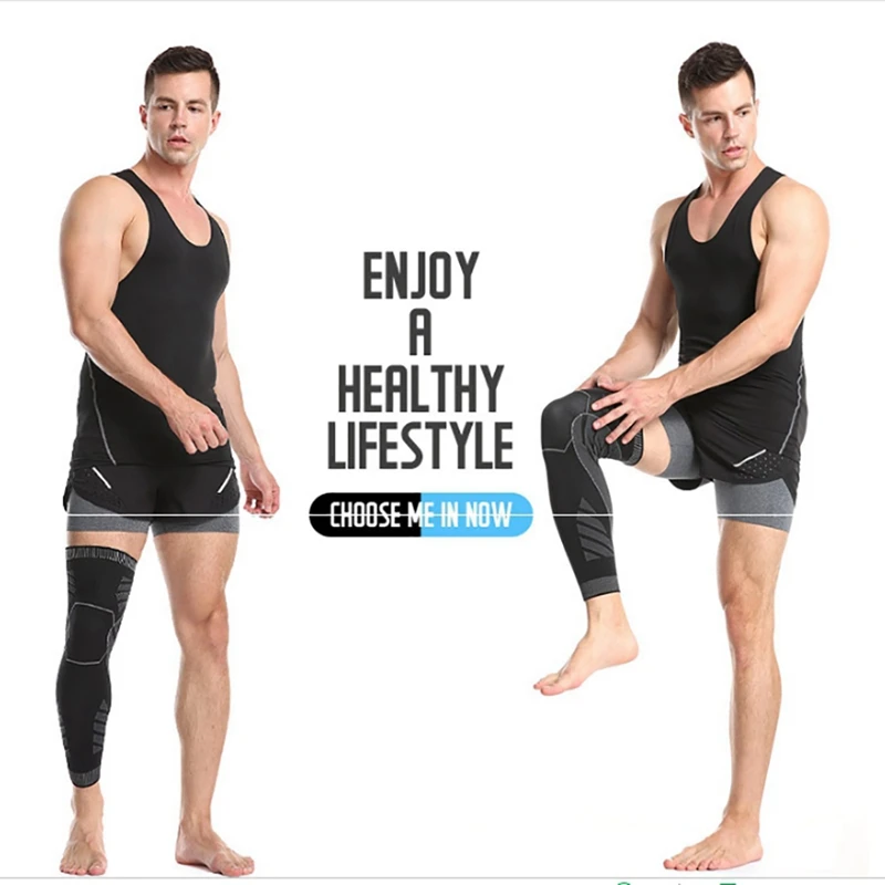 1 шт., длинный наколенник, рукав, противоскользящий, дышащий, трикотажный, защита для ног, для улицы, для спортзала, велоспорта, баскетбола, спортивная одежда, аксессуары