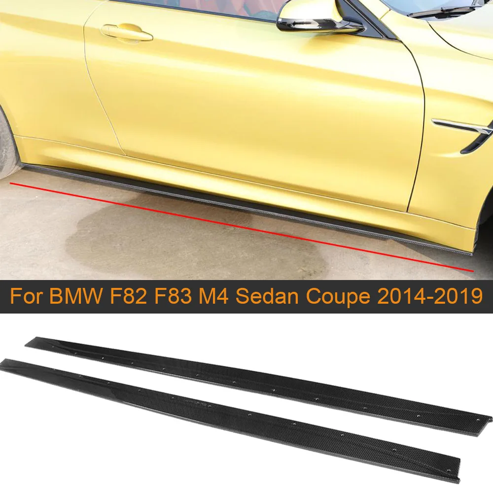 Автомобильные боковые юбки фартук для BMW F82 F83 M4 Sedan Coupe 2014-2019 автомобильные