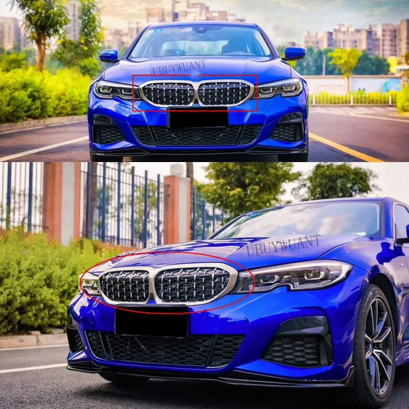 

UBUYUWANT Diamond Grille for BMW New 3 Series G20 G28 2019 2020 Front Mesh Kidney Grills Front Bumper Replacement Grille