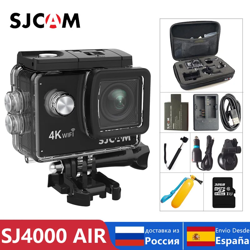 SJCAM SJ4000 AIR Действий Камеры Full HD Allwinner 4К 30FPS WIFI 2.0" Экран Мини Шлем Водонепроницаемый Спорт DV Камера, Лыжная камера, камера для дайвинга|Экшн-камеры|   | АлиЭкспресс