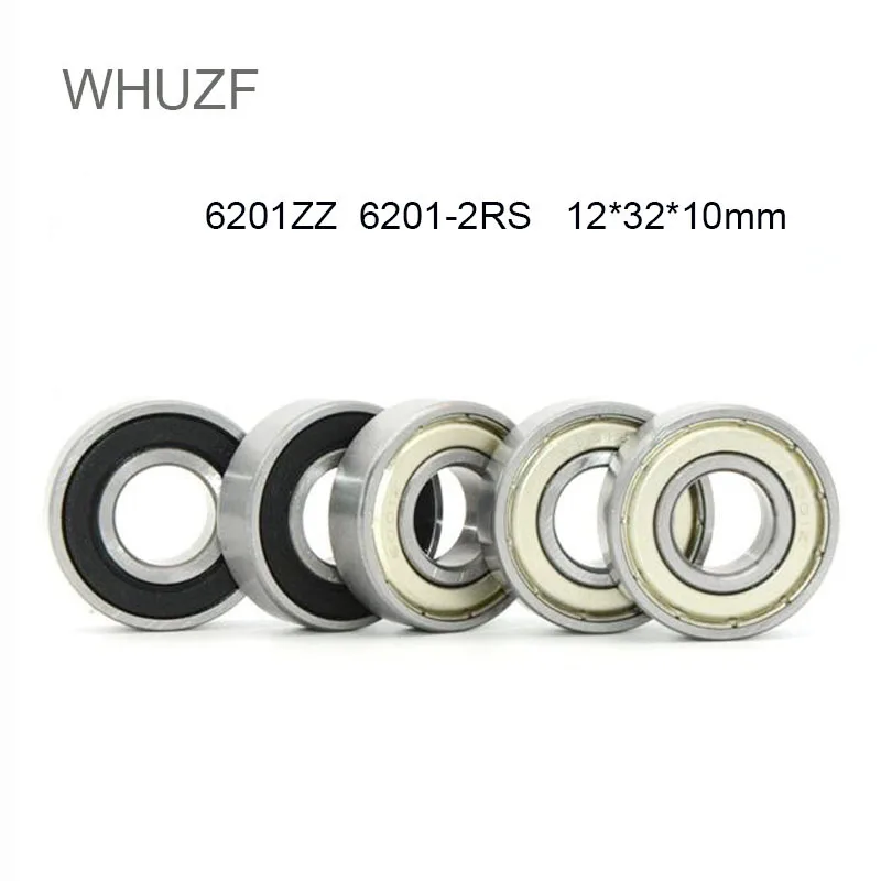 

WHUZF 2/4 шт. 6201 6201ZZ 6201RS 6201-2RS 2Z радиальный шарикоподшипник 12x32x10 мм шарикоподшипник