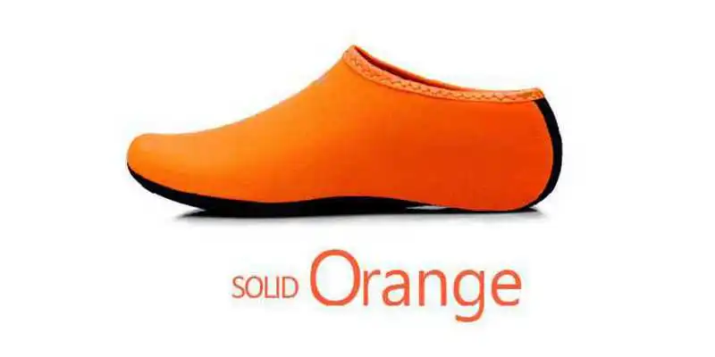 Носки для купания кроссовки обувь быстросохнущая пляжная обувь для плавания босиком легкий вес Аква носки для детей, мужчин и женщин - Цвет: Оранжевый