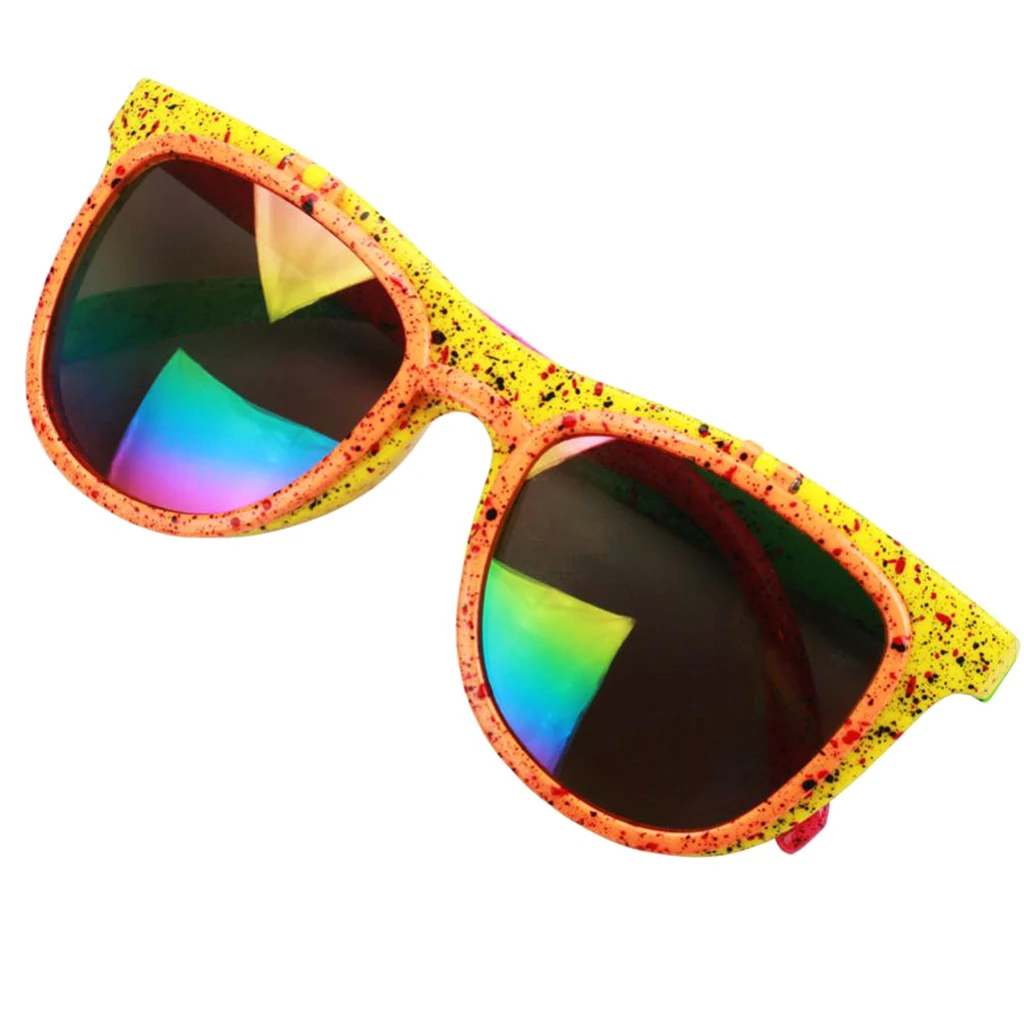 Flip up 80s Neon Sunglasses Halloween Funny Colorful Glasses Party Hip-Hop Costumes Photo Props Night Dress up Accessories
