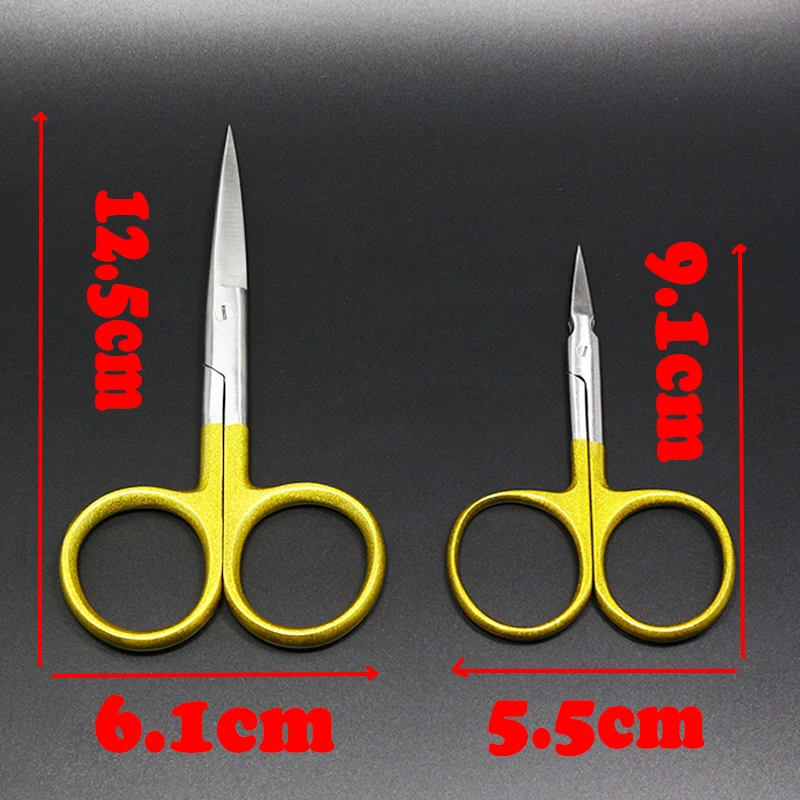 Fly Tying Scissors 1pcs hard&super sharp fly tying scissors with arrow point or long heavy straight blade fly fishing tools for precise cutting
