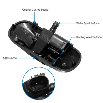 

Pair Windshield Washer Nozzle Jet with Heating For Audi A1 A2 A3 A4/S4 A4L A6/S6 A6L A7 A8 RS4 RS6 RS7 TT