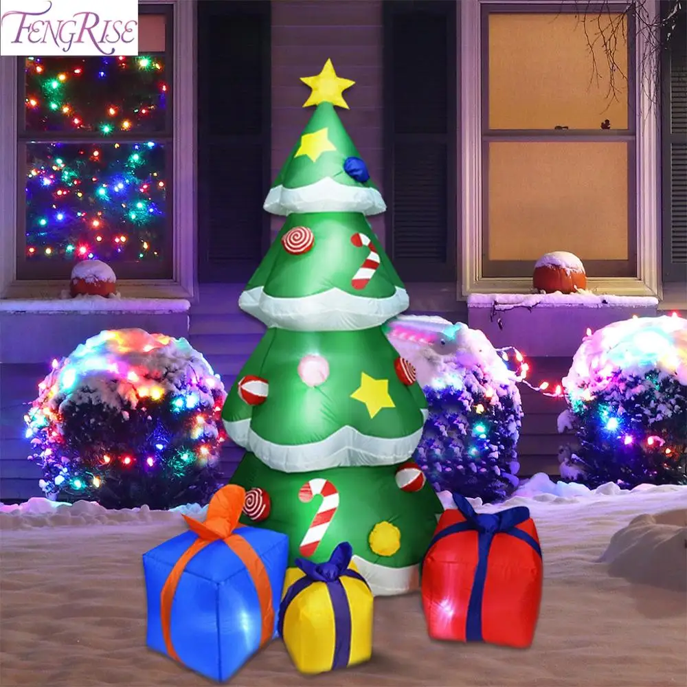 

Merry Christmas inflatable Tree LED Santa Tree 2019 Christmas Decoration For Home Outdoor Ornament Christmas Gift New Year 2020