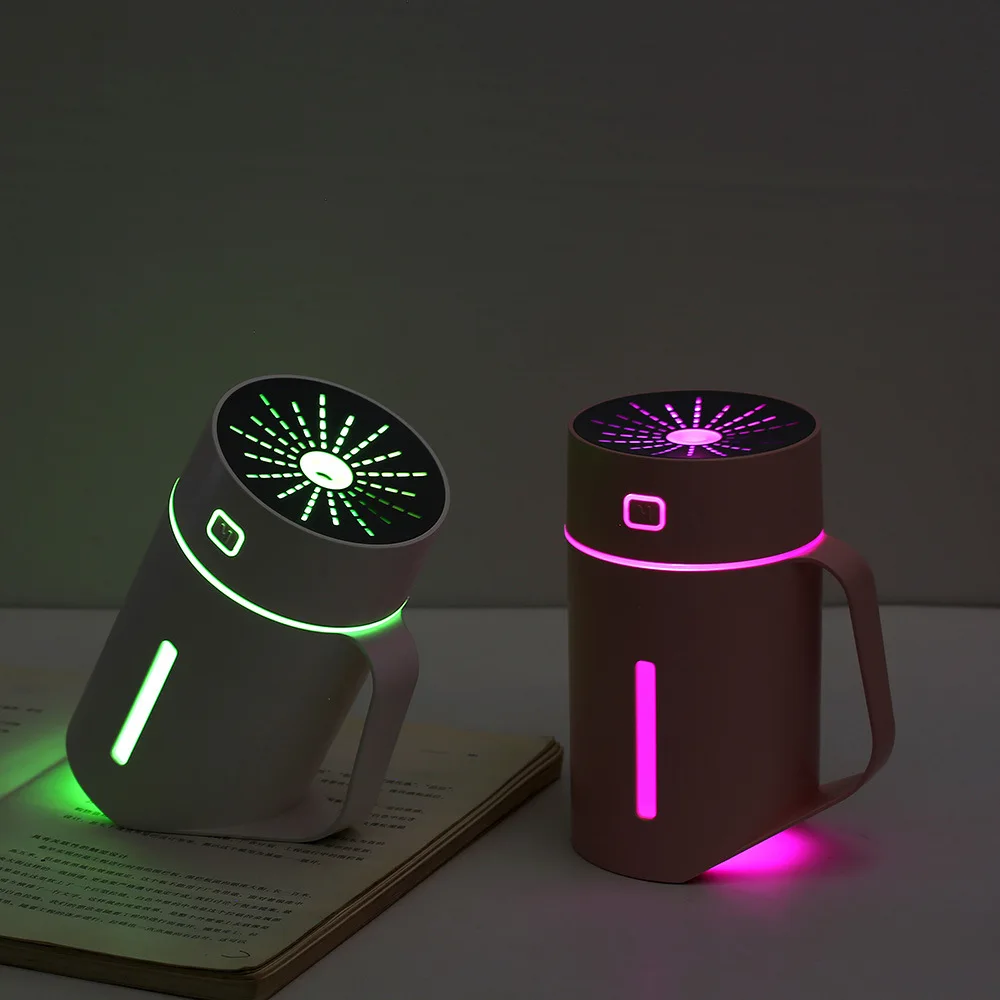 Creative Cup Air Humidifier USB Ultrasonic Humidifier Car Aroma Diffuser Electric Essential Oil Diffuser Cup LED 4