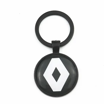 

Car Emblem Badge Black Key Chain For Renault Megane 2 3 Duster Logan Clio Laguna 2 Captur Keychain Key Ring Car Styling