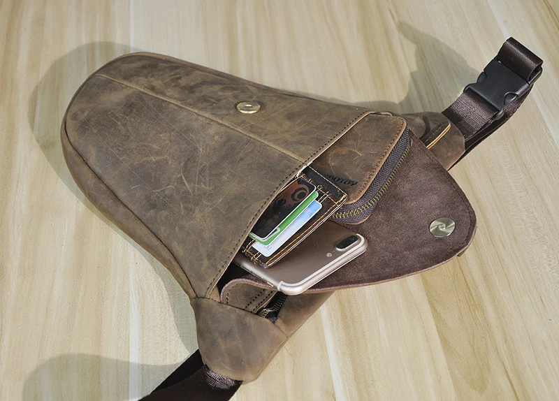 Luxury Brand Original Leather Men Design Classic Messenger Sling Bag Fashion Travel Fanny Waist Belt Pack Leg Drop Bag 3115