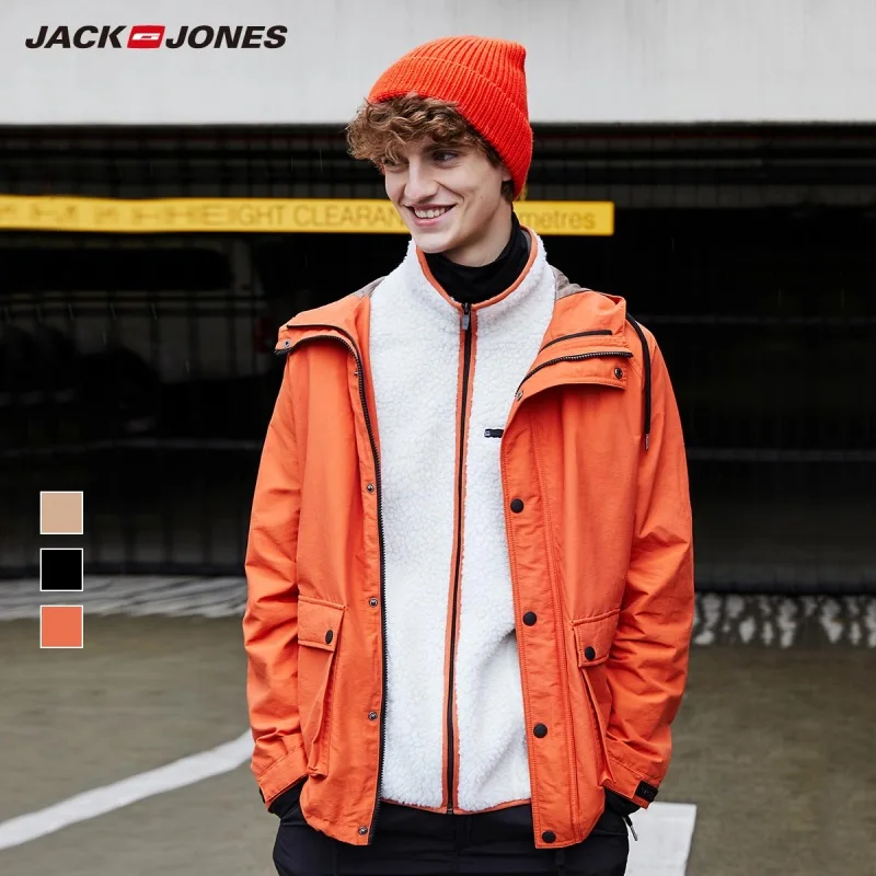 JackJones Мужская парка пальто комфорт флисовая подкладка куртка мужская одежда 219309515