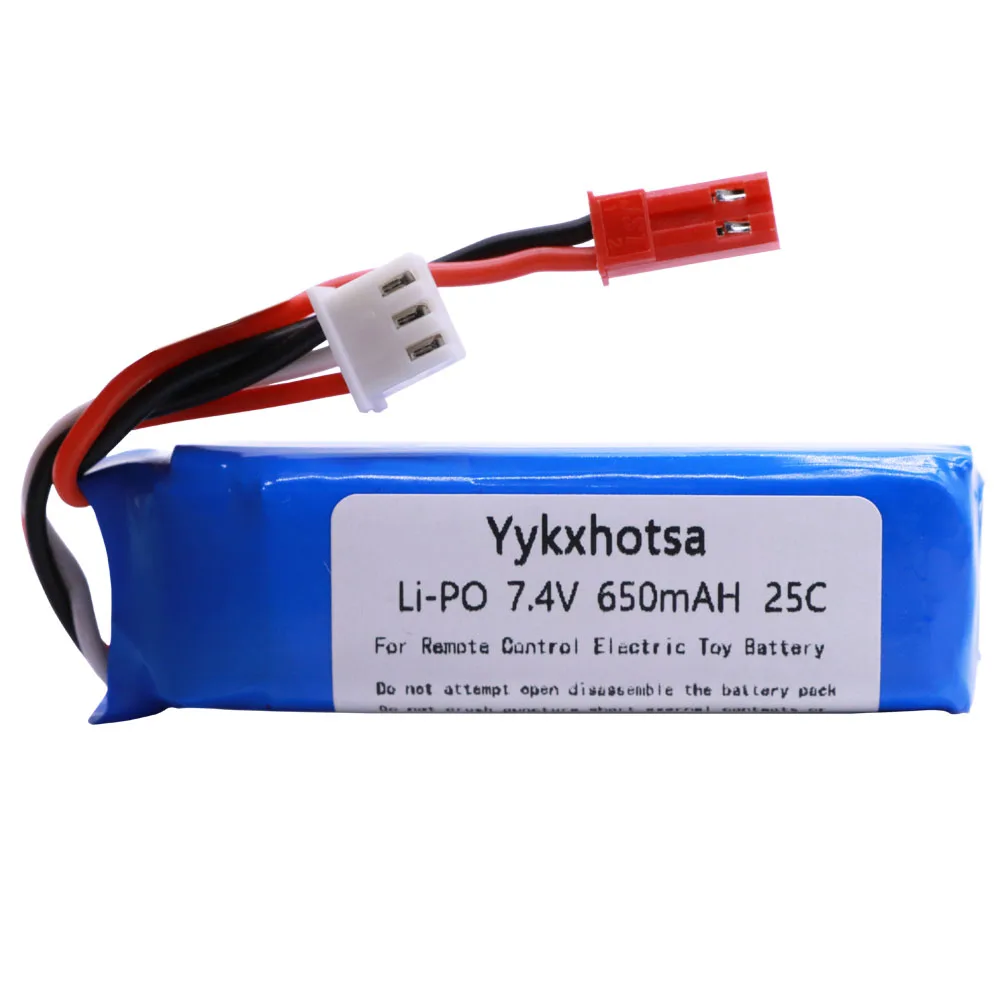 10 шт./лот Lipo Батарея для WLtoys A202 A212 A222 A232 A242 A252 4WD RC автомобиль 7,4 V 650mAh 2S высокая qulality Батарея