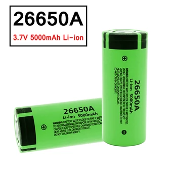 

Original New 26650 Battery 3.7V 5000mAh Li-ion 26650A Lithium Rechargeable Batteries for Flashlight Headlight Power Tool Battery